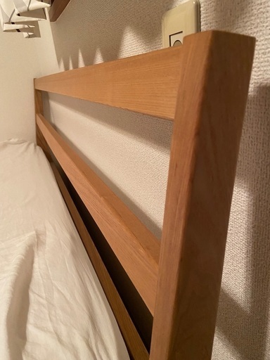 MUJI 無印良品　タモ材　クイーンサイズベッドフレーム　マット　セット