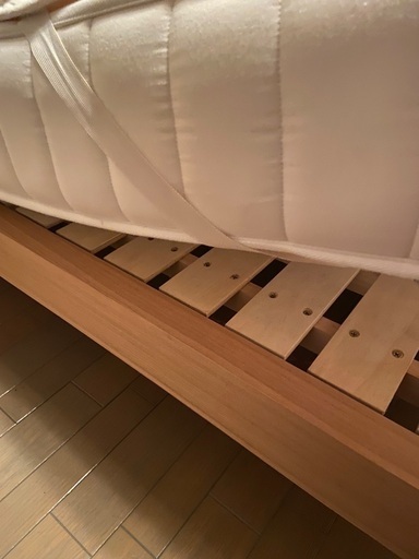 MUJI 無印良品　タモ材　クイーンサイズベッドフレーム　マット　セット