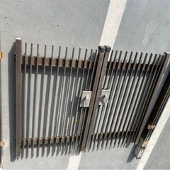 　柱付き　アルミ門扉　両開き　の画像