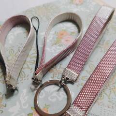 佐賀錦　和風　キーホルダー　キーリング 　ストラップ　帯締め　ハンドメイド　手作り　一点もの　手芸品の画像
