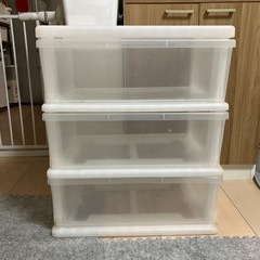 【決まりました】衣装ケース 3段 収納０円