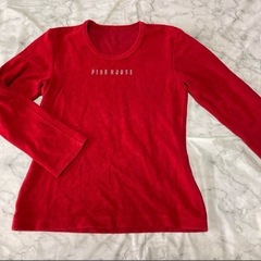 ピンクハウス 長袖シャツ カットソー L 赤