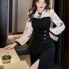 美品　ワンピース　Mサイズ　モノトーンの画像