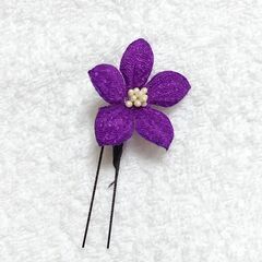 【交渉中】和装髪飾り　紫の画像