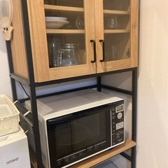 ごみ箱上ラック スリムタイプ キッチン用　食器棚の画像