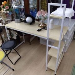 極上美品　高級タイプ　パソコンデスク　学習机　机　本棚　デスク