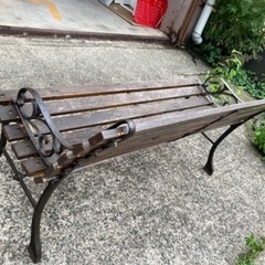 【予約中】ガーデンベンチ　ビンテージ　アイアンウッド　屋外ベンチの画像