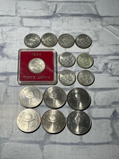 記念硬貨 まとめ 100円 大6枚＋小9枚（1点ケース付き）計15枚