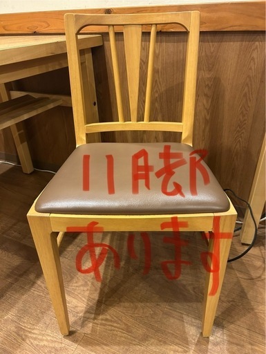 飲食店で使用していたテーブル類