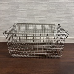 無印良品　ステンレスワイヤーバスケット