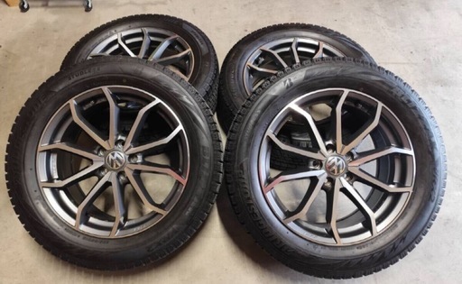 ◎バリ山スタッドレス ティグアン VW ゴルフ6 18インチ 18×7.5J+51 5穴 PCD 112 アウディ ビートル ジェッタ ブリザック235/55r/18