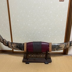 値下げ！骨董品　水牛の角の置物　