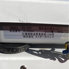 タイガーカワシマ 電気抵抗線式はかり DS-840 の画像