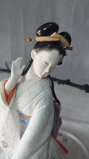希少 人間国宝 無形文化財保持者 宗田源造作 博多人形 献茶 ジャンク品】人間国宝 無形文化財保持者 宗田源造作 博多人形