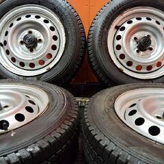 【BS BLIZZAK VL1 155/80R14 88/86N LT】スタッドレス【トヨタ プロボックス 純正ホイール 14インチ 5J4HPCD100+39】サクシードにも VTM259
