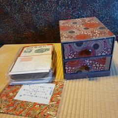 昭和レトロ　千代紙小引出しと電話台