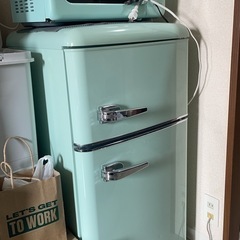 お話中★レトロ冷蔵庫（ミントグリーン）