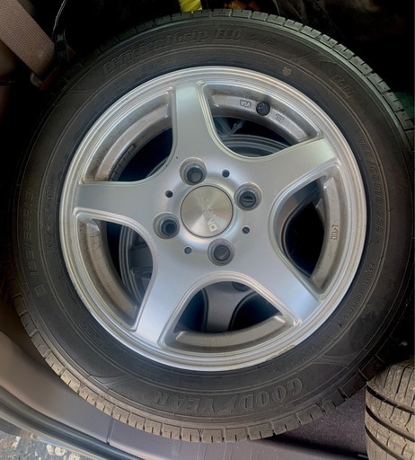 【受け渡し決定しました】早い者勝ち 155/65R13 4×100 4本セット  夏タイヤ アルミ付 軽自動車用 21年製 まだまだ使えます！配達可！