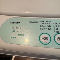 TOSHIBA 洗濯機の画像