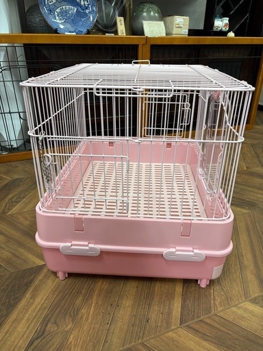 574 ウサギ用ケージ ピンク