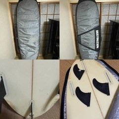 OZ SURFBOARDS   6‘4　  x  21 5/8  x  2 11/16  サーフボード　ショート　シェイパー名あり　ソフトケース付きです。 の画像