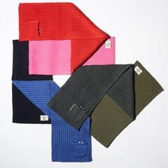 未使用★アニヤハインドマーチ×ユニクロ★マフラー＆帽子★2点セット　レッドの画像