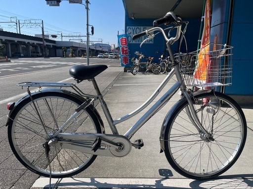 【完売御礼】【大人用】整備済中古自転車 CBA 26型トラッドライン 銀色 <自転車のオオムラ 静岡店>