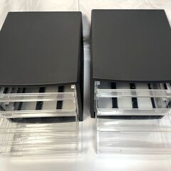 【G874】レターケース/2個セット/デスクキャビネット/収納/5段/4段/書類棚/中古の画像