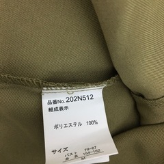 長袖シャツ　カーキ　M  ポリエステル100%の画像
