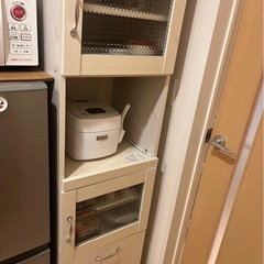 食器棚 美品　レンジラック 幅 45 H156 キッチン 収納 の画像