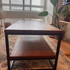 ローテーブル テーブル ウッド アイアンの画像