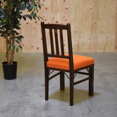 ≪zyt1996ジ≫ 当時物 ヴィンテージ家具 ダイニングチェア 座面張替歴あり 現状品 縦格子/ピアノ椅子/古椅子/昭和レトロ/アンティーク/中古家具/宮城県仙台市 70118-09の画像