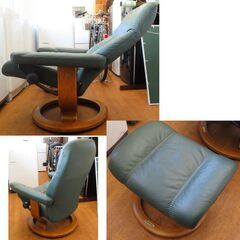 ♪北欧 EKORNES リクライニングチェア オットマン付 ストレスレスチェア 一人掛けソファ♪の画像