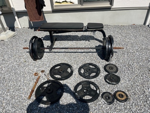 バーベルセット、リクライニングシート