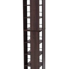 【山善】本棚　360°回転　8段　組み立て済