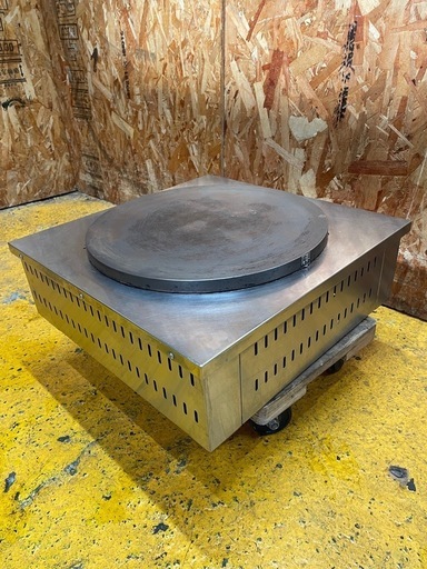 C(7069) 電気クレープ焼器 EC-2000 エイシン電機 単相 200V W500D500H190 焼面41cm 動作品 業務用