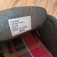 HAWKINS 黒 マジックテープ シューズ20ｃｍの画像