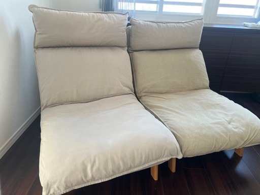 タイムセール　無印良品　ハイバックリクライニングソファ