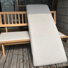 木製ソファー　ベンチ　中古の画像