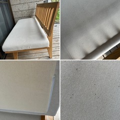 木製ソファー　ベンチ　中古の画像