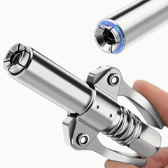 ①　グリースガンノズル グリスガン ロックカプラー 注油工具 30cmホース付き ロッククランプ式の画像