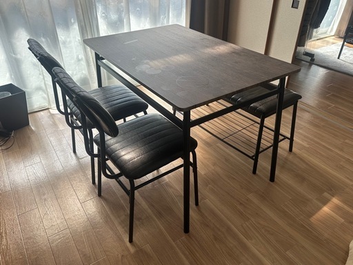 4人掛けダイニングテーブルイスセット美品モダン