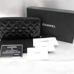 【CHANEL】マトラッセ ラウンドファスナーロングウォレット☆...