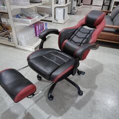 YAMAZEN eスタイルチェア ゲーミングチェア パソコンチェア フットレスト付【モノ市場東海店】の画像