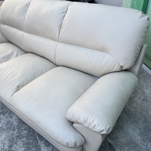 【美品】L字ソファ　ソファ　3人掛けソファ　ホワイト　ベージュ　ふかふかソファ