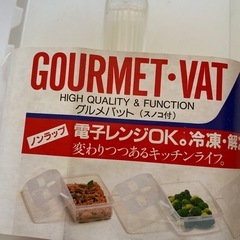 GOURMET VAT V.6 保存容器セット　電子レンジ　冷凍　解凍OKの画像