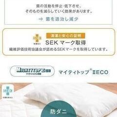 残1 新品・検品品 セミダブル敷布団 防ダニ 制菌の画像
