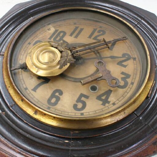 【ジャンク 不動】 SEIKOSHA REGULATOR 八角尾長 柱時計 ゼンマイ式 高さ56cm 黒地金彩メダル4枚 精工舎 札幌市 清田区 平岡