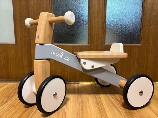 ボーネルンド　bajocycle 木の四輪バイク 三輪車 室内用 専用箱有り
