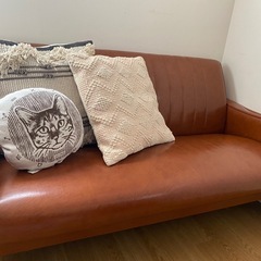 カリモク ベージュ レザー 2人掛け ソファ ベージュ レザー 2人掛けソファ カリモク家具 ベージュレザー2人掛け